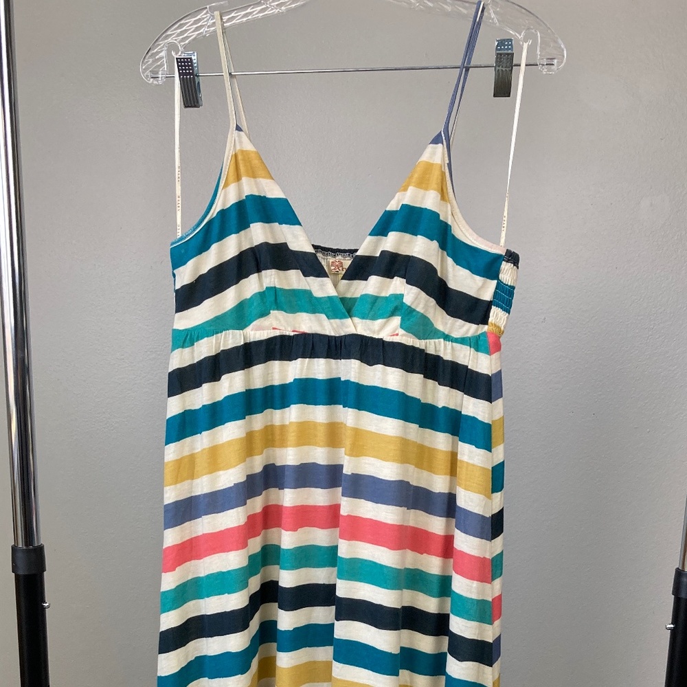 Multi Colored Striped Midi Dress